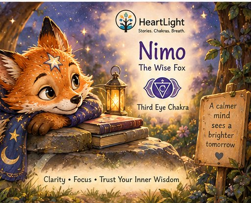 Nimo the Fox — Third Eye Chakra: Clarity, Focus, Inner Wisdom