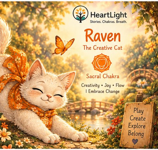 Raven the Cat — Sacral Chakra: Creativity, Joy, Flow