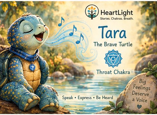 Tara the Turtle — Throat Chakra: Speak, Express, Be Heard
